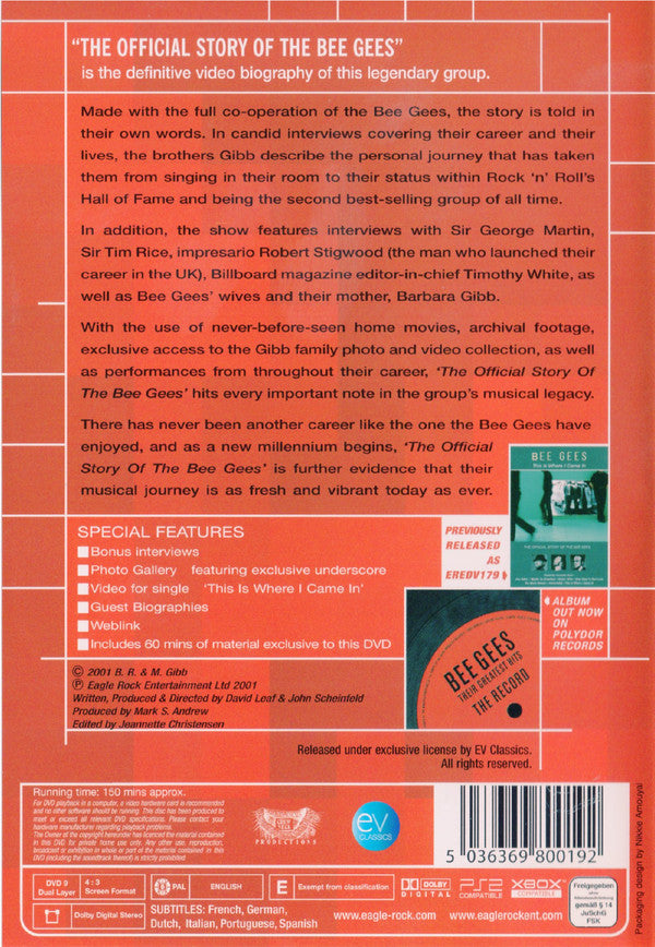 Bee Gees : The Official Story Of The Bee Gees (DVD-V, PAL)
