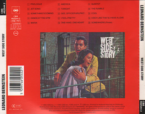 Leonard Bernstein : West Side Story (The Original Sound Track Recording) (CD, Album, RE)