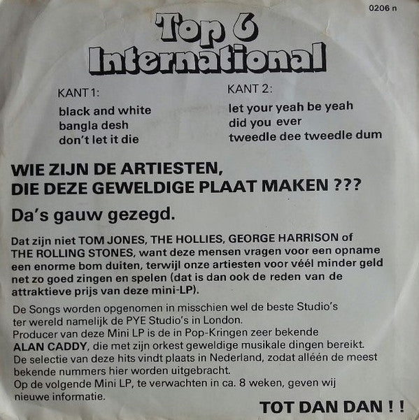 Unknown Artist : Top 6 International (7", MiniAlbum)