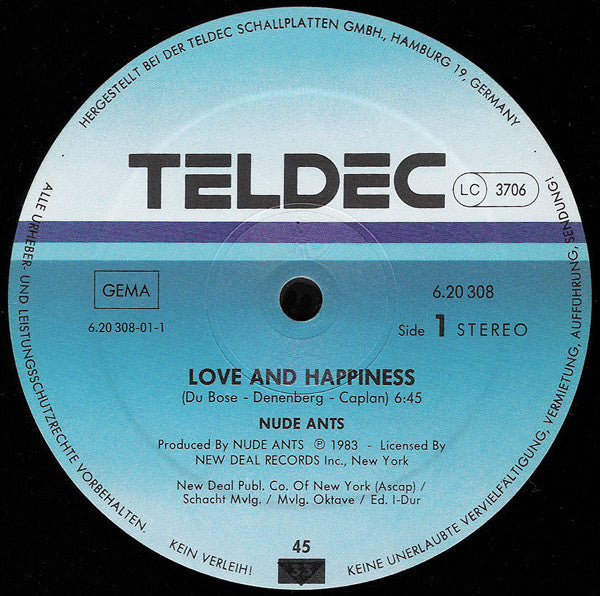 Nude Ants : Love And Happiness / Car That Goes (12")
