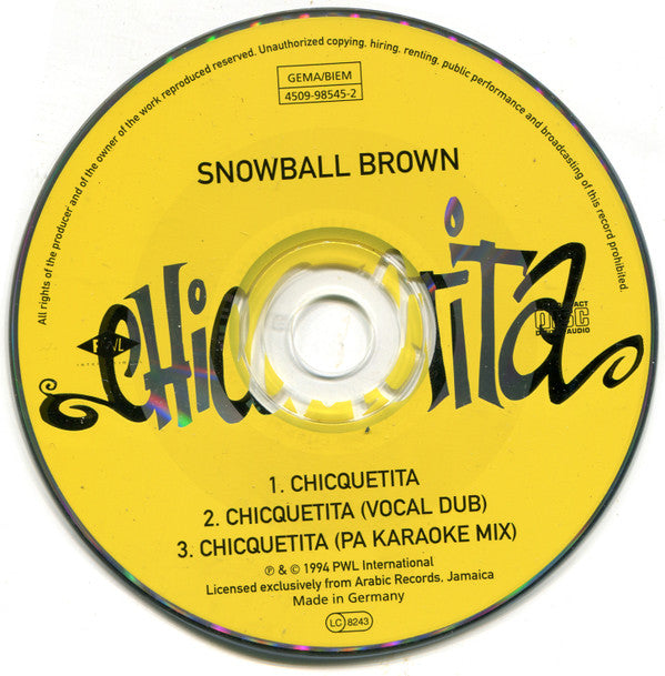 Clive "Snowball" Brown : Chicquetita (CD, Maxi)