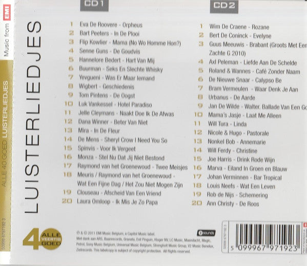 Various : Alle 40 Goed - Luisterliedjes (2xCD, Comp)