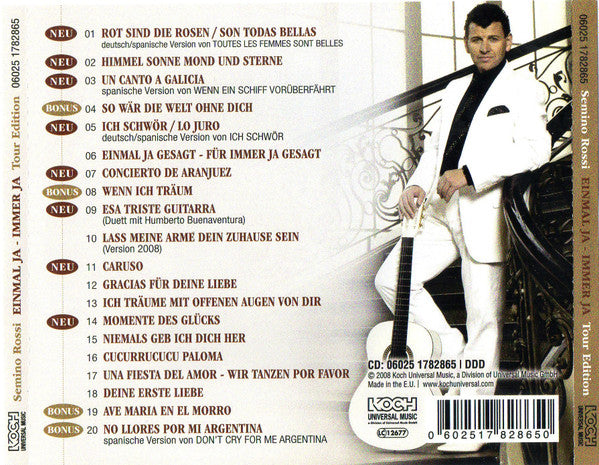 Semino Rossi : Einmal Ja - Immer Ja (Tour Edition) (CD, Album)