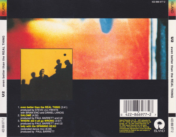 U2 : Even Better Than The Real Thing (CD, Single)