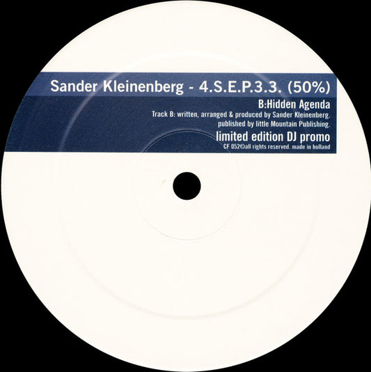 Sander Kleinenberg : 4.S.E.P.3.3. (50%) (12", Ltd, Promo)