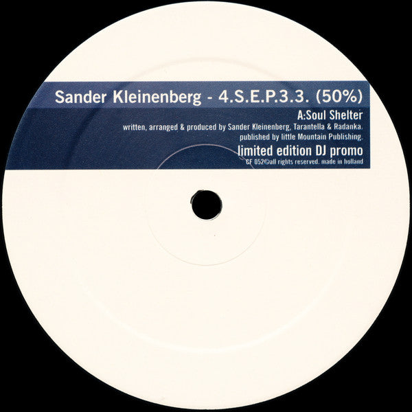 Sander Kleinenberg : 4.S.E.P.3.3. (50%) (12", Ltd, Promo)