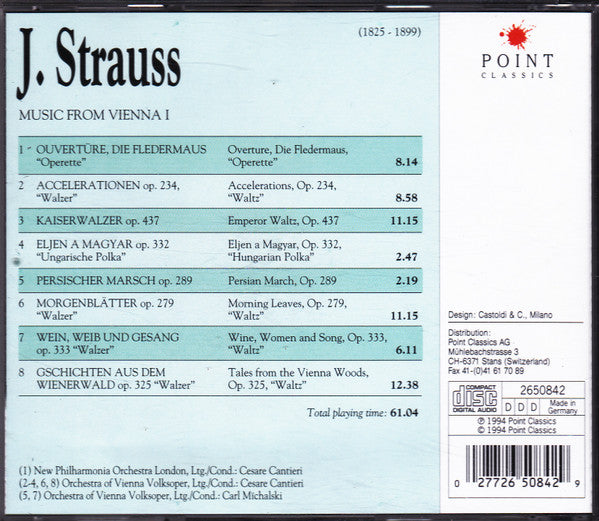 Johann Strauss Jr. : Music From Vienna I. (CD, Comp)