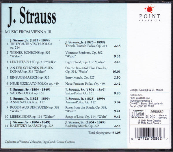 Johann Strauss Jr., Johann Strauss Sr. : Music From Vienna III (CD, Comp)