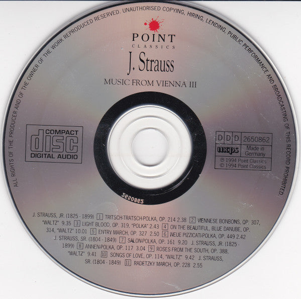 Johann Strauss Jr., Johann Strauss Sr. : Music From Vienna III (CD, Comp)