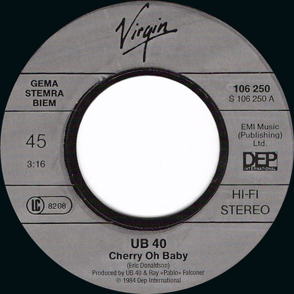 UB40 : Cherry Oh Baby (7", Single)