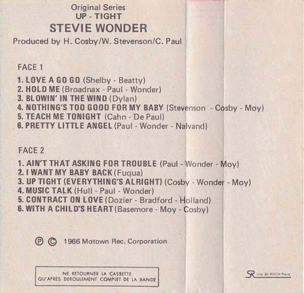 Stevie Wonder : Up-Tight (Cass, Album)