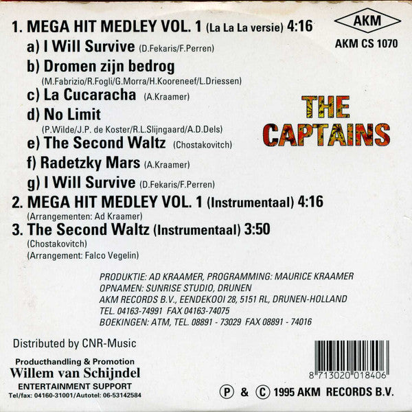 The Captains : Mega Hit Medley Vol. 1 (CD, Single, Car)