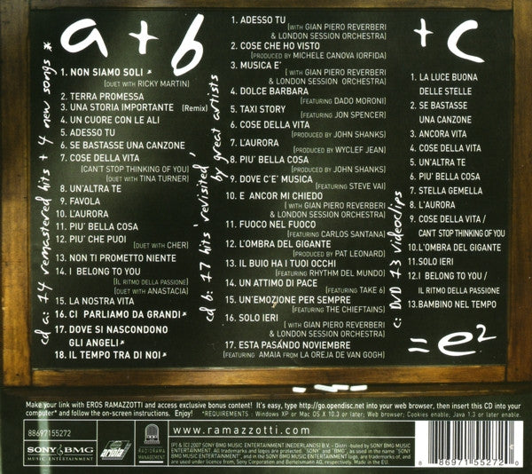 Eros Ramazzotti : E² (CD, Comp, Enh, RM + CD, Album + DVD-V, Comp, PAL +)