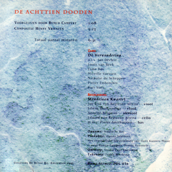 Jan Campert : De Achttien Dooden (CD)