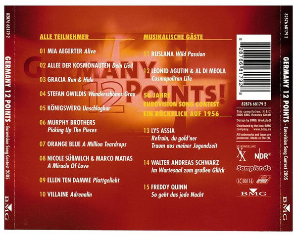 Various : Germany 12 Points! - Eurovision Song Contest 2005 (CD, Comp)