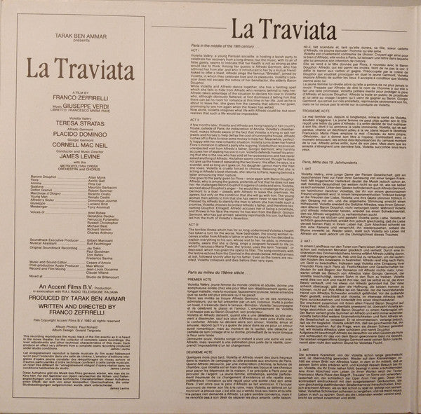 Giuseppe Verdi - James Levine (2) With The Metropolitan Opera Orchestra* And Chorus* : La Traviata (2xLP, NO )