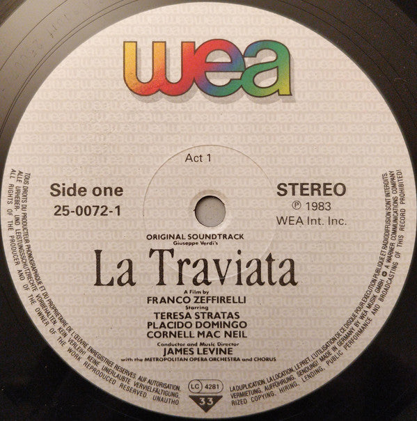 Giuseppe Verdi - James Levine (2) With The Metropolitan Opera Orchestra* And Chorus* : La Traviata (2xLP, NO )
