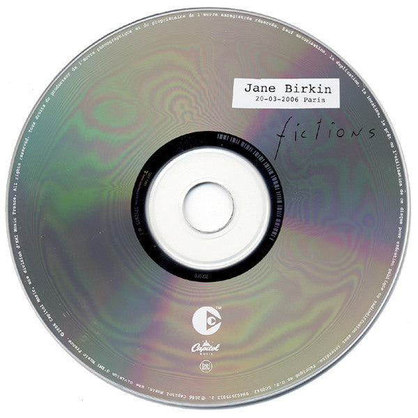 Jane Birkin : Fictions (CD, Album, Copy Prot.)