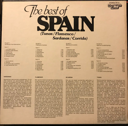 Various : The Best Of Spain (Tunas / Flamenco / Sardanas / Corrida) (4xLP, Album + Box)