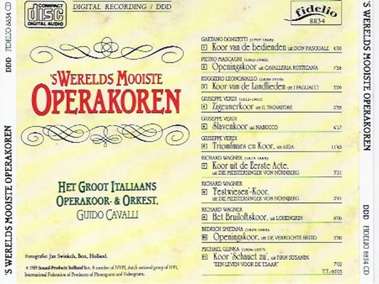Groot Italiaans Operakoor En -Orkest, Guido Cavalli : 's Werelds Mooiste Operakoren (CD)