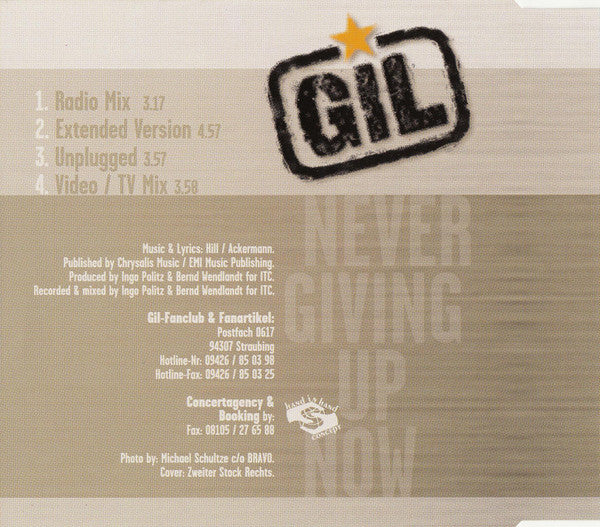Gil (2) : Never Giving Up Now (CD, Maxi)