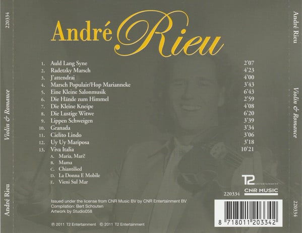 André Rieu : Violin & Romance (CD, Comp, RE)