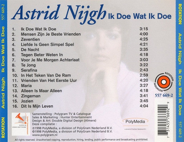 Astrid Nijgh : Ik Doe Wat Ik Doe (CD, Comp)