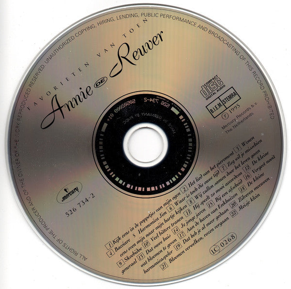 Annie de Reuver : Annie De Reuver (CD, Comp)