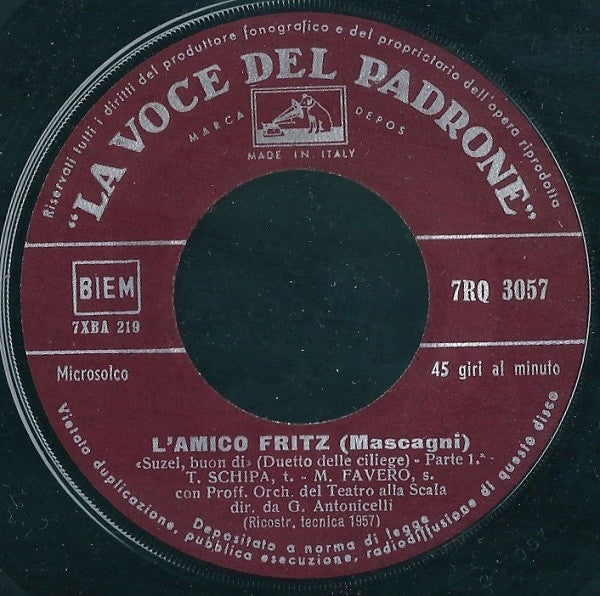 Tito Schipa : L'Amico Fritz (7")