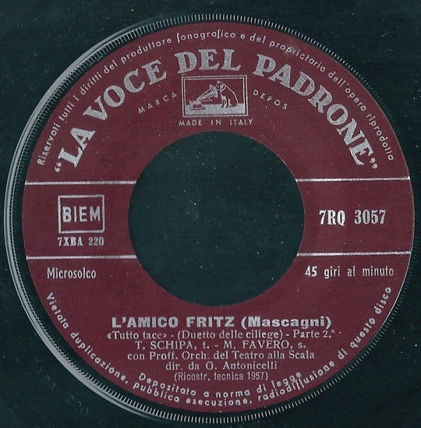 Tito Schipa : L'Amico Fritz (7")