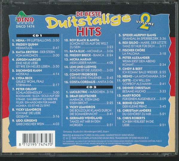 Various : De Beste Duitstalige Hits Volume 2 (2xCD, Comp)