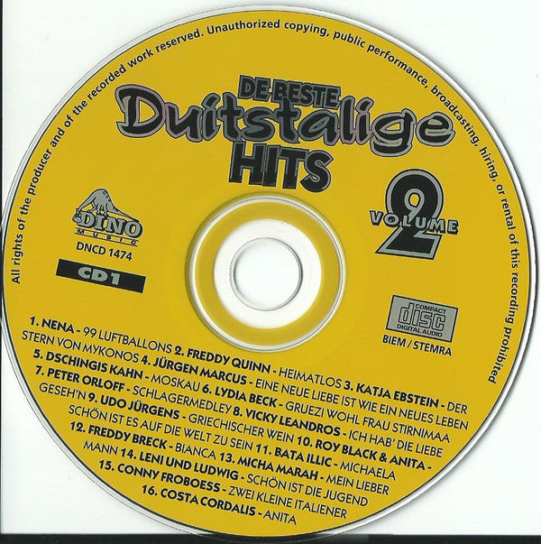 Various : De Beste Duitstalige Hits Volume 2 (2xCD, Comp)