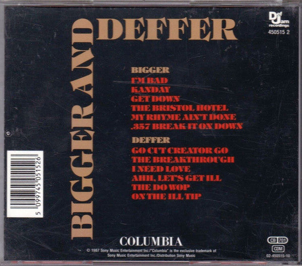 LL Cool J : Bigger And Deffer (BAD) (CD, Album)