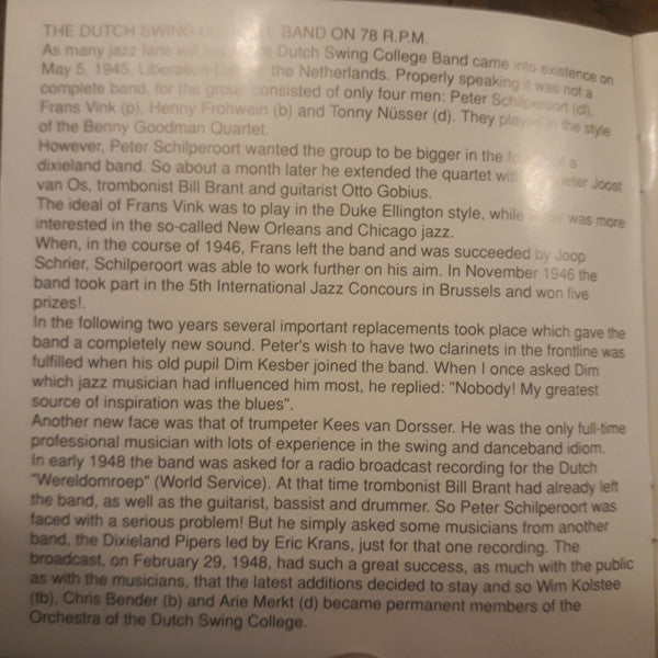 The Dutch Swing College Band : Single Collection 1948-1955 - Volume II (CD, Comp)