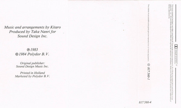Kitaro : Silver Cloud (Cass, Album)