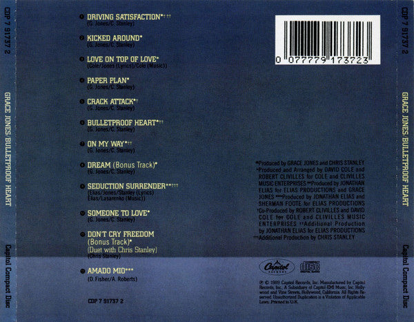Grace Jones : Bulletproof Heart (CD, Album)