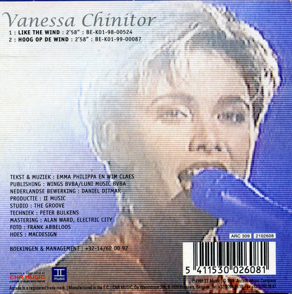 Vanessa Chinitor : Like The Wind (CD, Single)