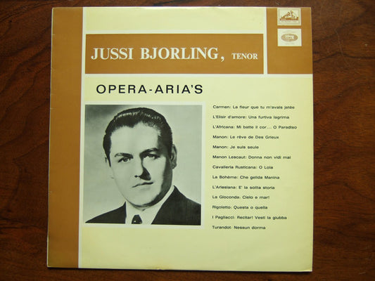 Jussi Björling : Opera-Aria's (LP, Comp, Mono)