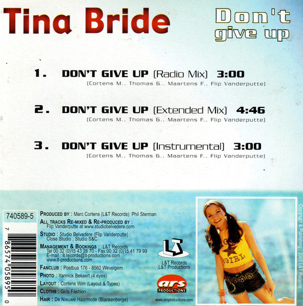 Tina Bride : Don't Give Up (CD, Single)