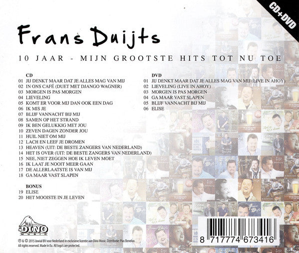 Frans Duijts : 10 Jaar - Mijn Grootste Hits Tot Nu Toe (CD, Comp + DVD-V)