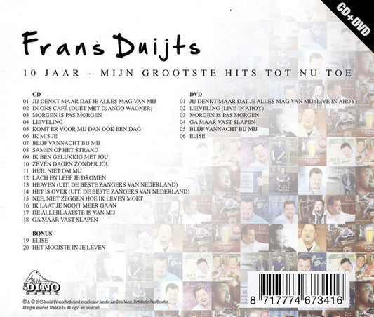 Frans Duijts : 10 Jaar - Mijn Grootste Hits Tot Nu Toe (CD, Comp + DVD-V)