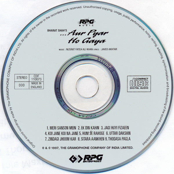 Nusrat Fateh Ali Khan, Javed Akhtar : ...Aur Pyar Ho Gaya (CD, Album)