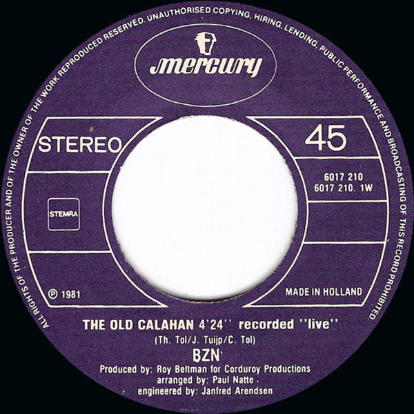 BZN : The Old Calahan "Live" (7", Single)