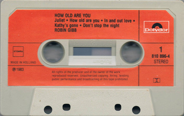 Robin Gibb : How Old Are You? (Cass, Album)