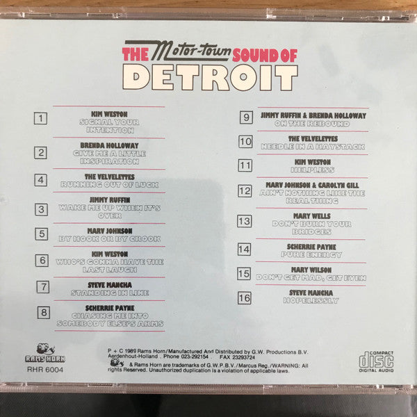 Various : The Motor-Town Sound Of Detroit (CD, Comp)