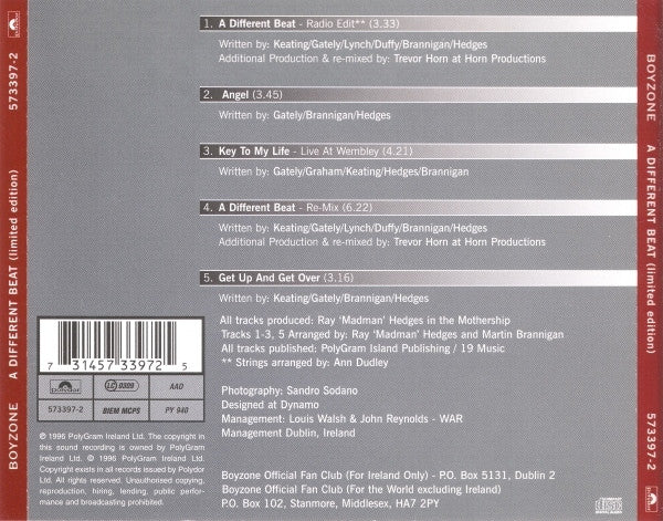 Boyzone : A Different Beat (CD, Maxi, Ltd)