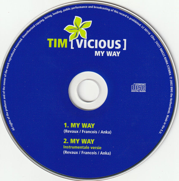 Tim Vicious : My Way (CD, Single)