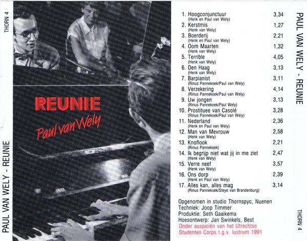 Paul van Wely : Reunie (CD, Album)