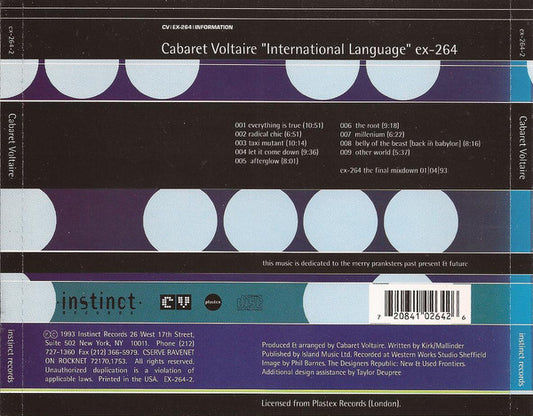 Cabaret Voltaire : International Language (CD, Album)