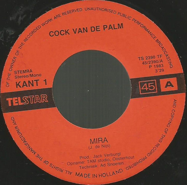 Cock van der Palm : Mira / Leila (7", Single)